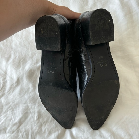 Marc Fisher | Black Croc Yale Pointy Toe Boot - Size 9.5 - Picture 5 of 8